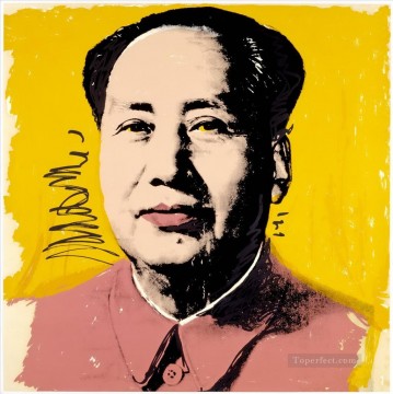 抽象的かつ装飾的 Painting - 毛沢東黄色POPアーティスト